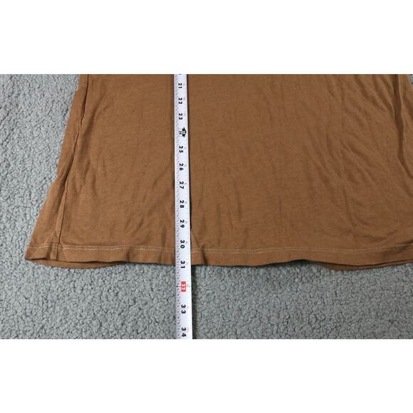New Mate The Label Dress Xs Brown Tencel Sleep Tee Dress Organic One Pocket - Picture 4 of 4